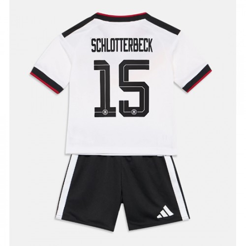 Stroje piłkarskie Niemcy Nico Schlotterbeck #15 Koszulka Podstawowej dla dzieci MŚ 2026 Krótki Rękaw (+ szorty)